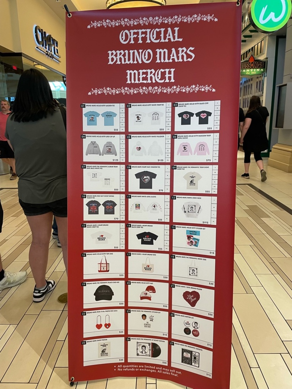 Hello Kitty x Bruno Mars Gray Hoodie with Red, White, Black Graphics Large - Picture 4 of 6